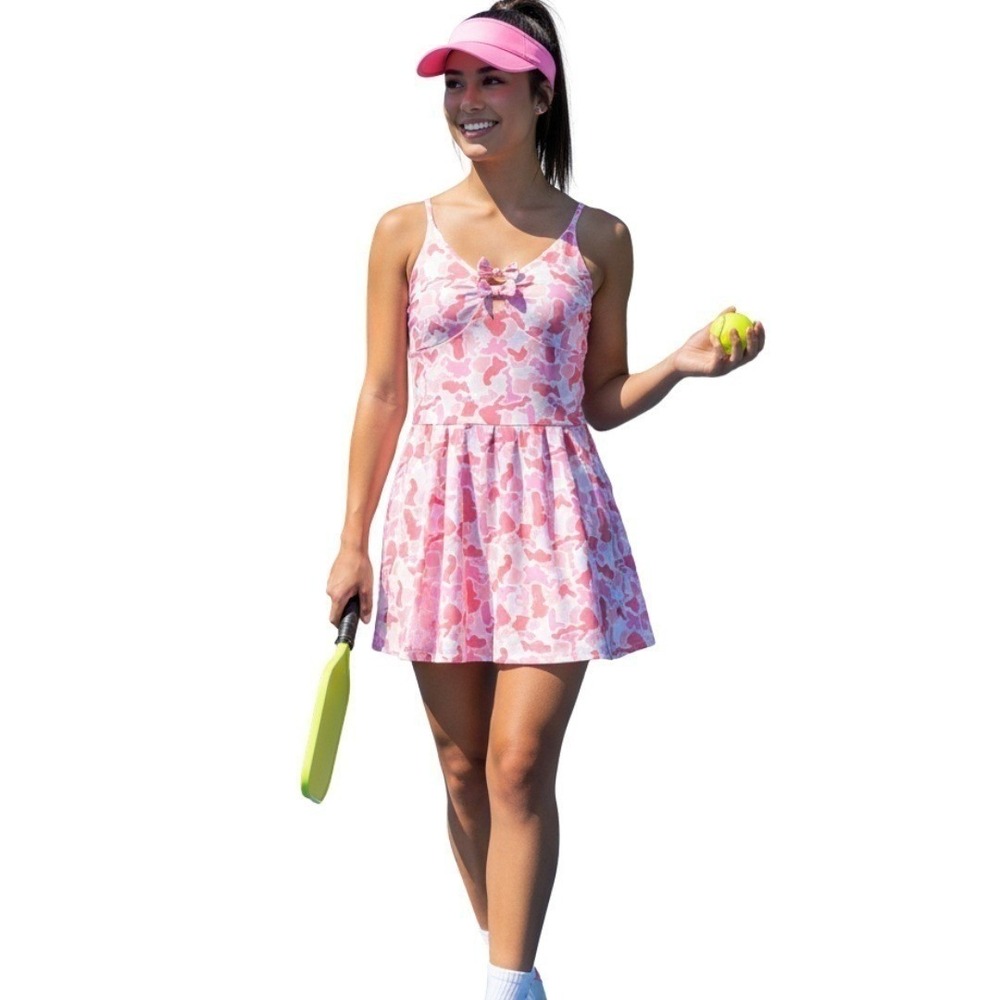 Simply Southern Pink Camo Pickleball Tennis Dress Athletic Activewear XXL NWT